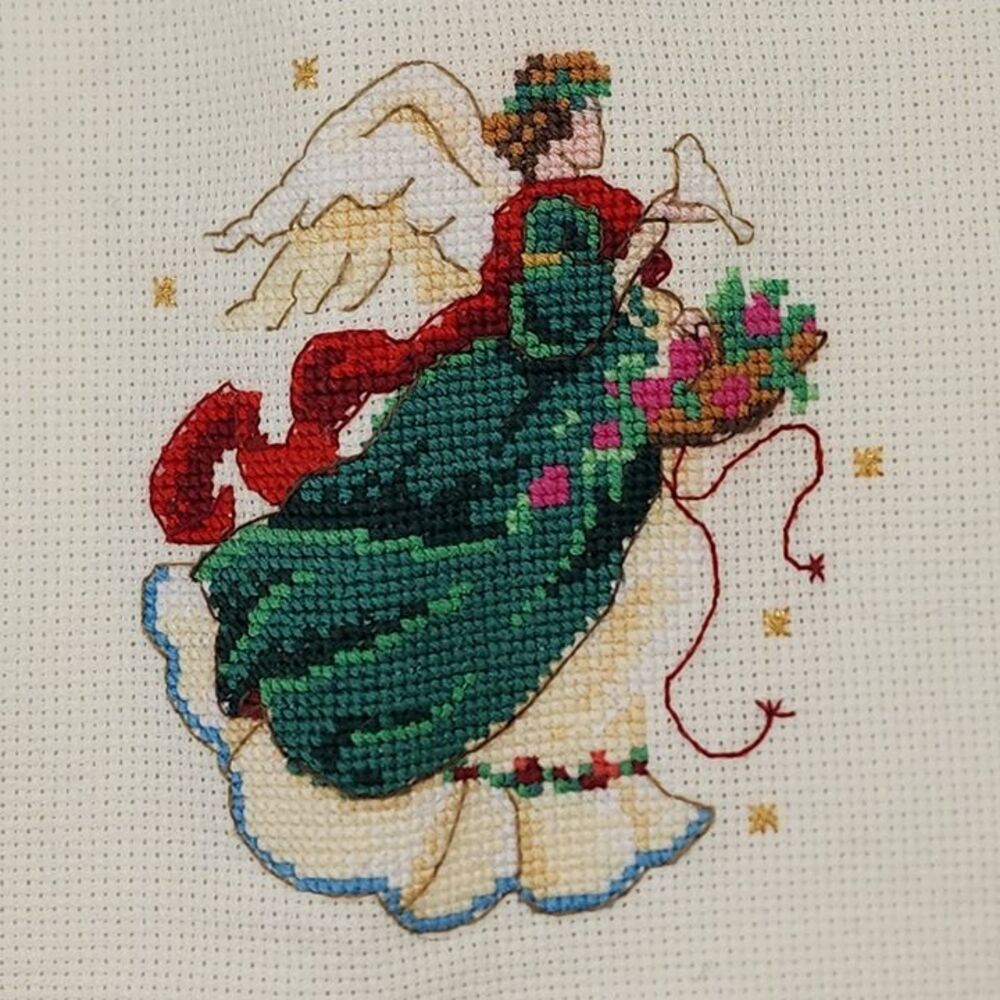 Set of 6 Mystical Angels completed cross stitch - Picture 4 of 15